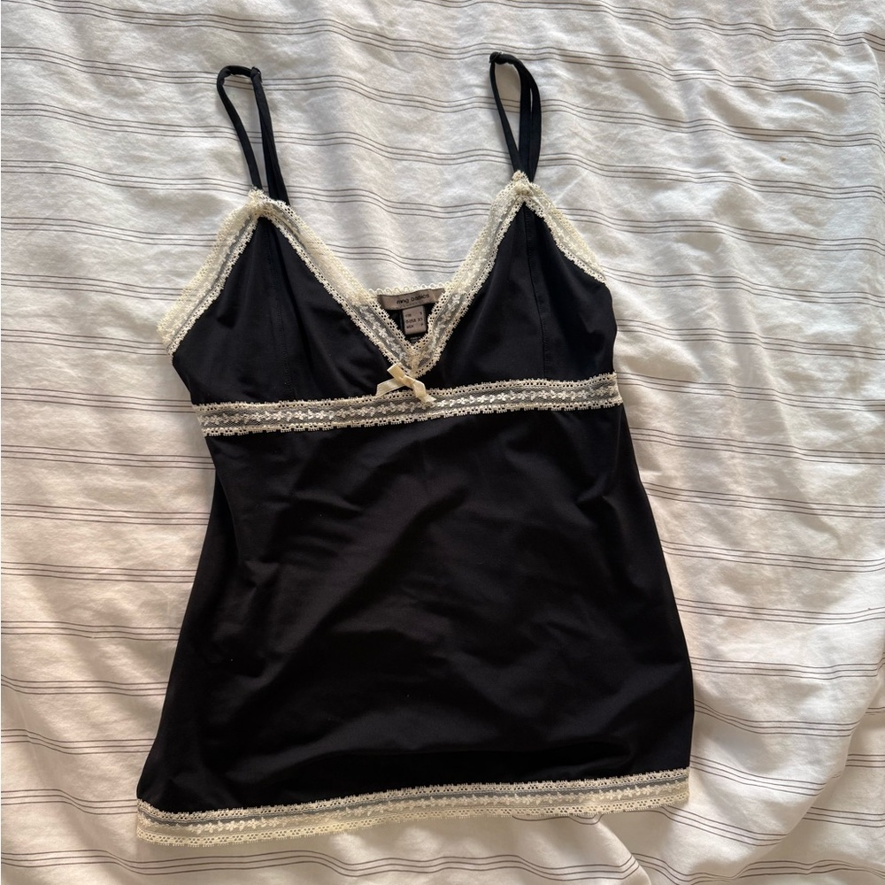 Mango mng basics lace babydoll cami